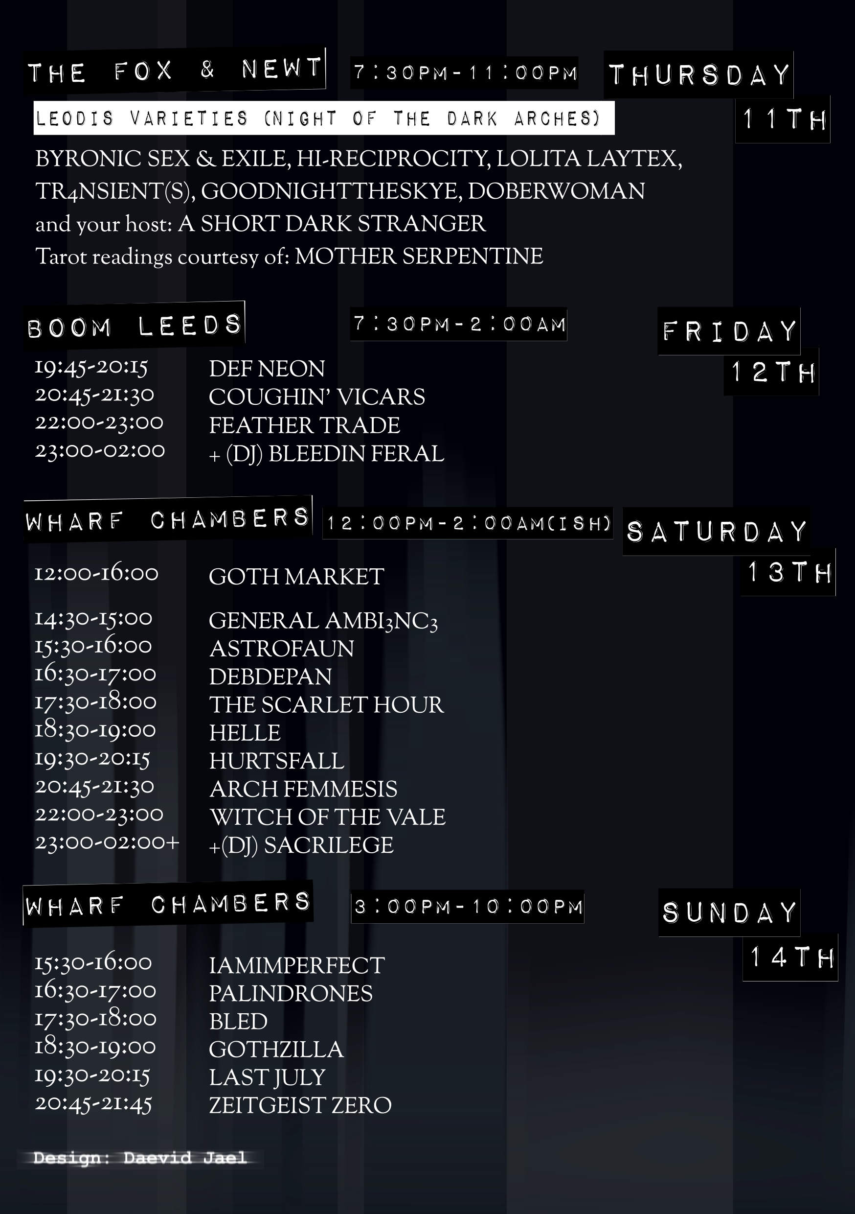 Leodis Requiem Schedule